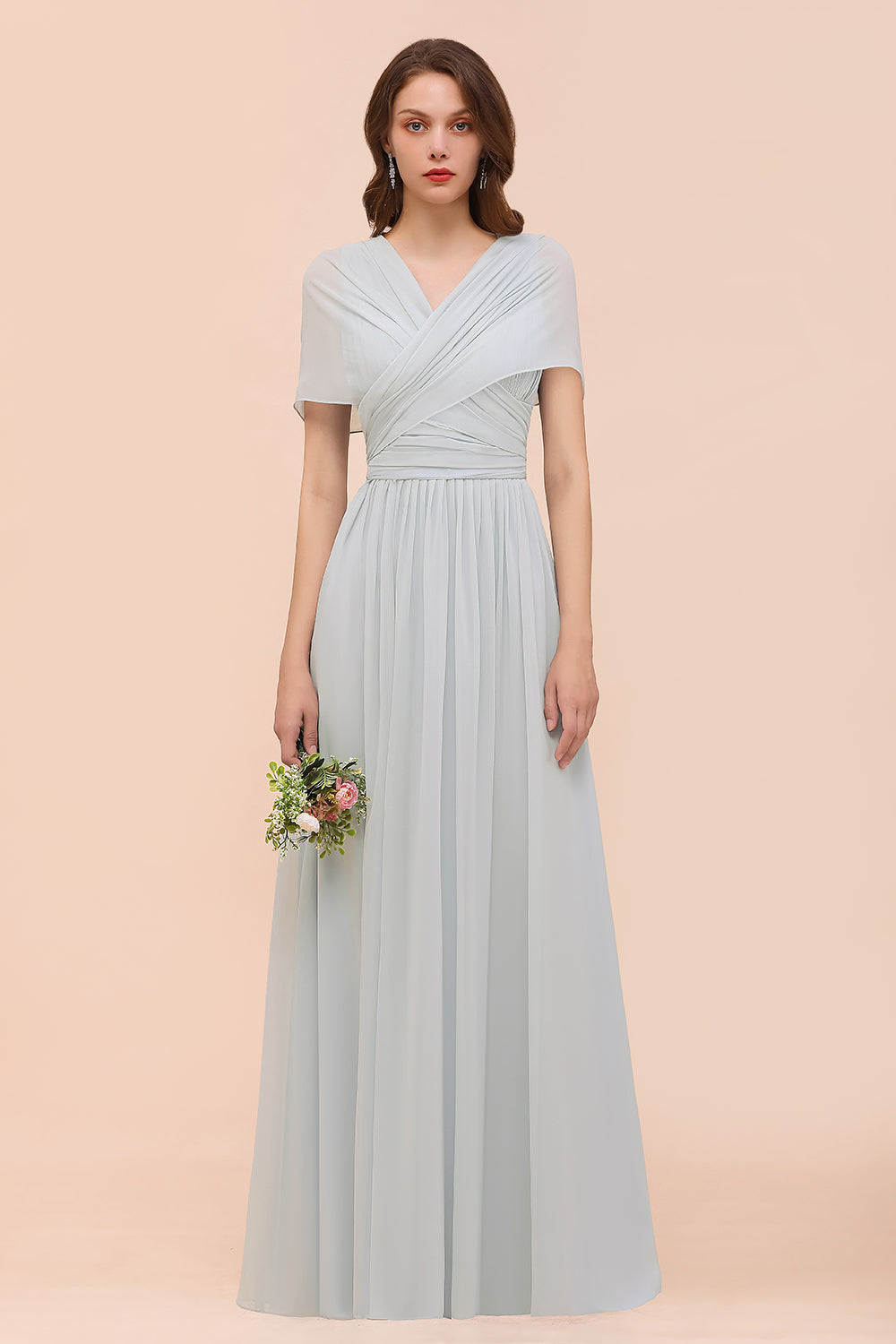Gorgeous Ruffle Convertible Mist Chiffon Bridesmaid dresses