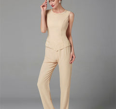 Chiffon Long Sleeves Mother Of The Bride Pantsuits With Jacket Sequins