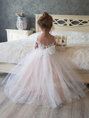 Lovely Cap Sleeves Princess Flower Girl Dress