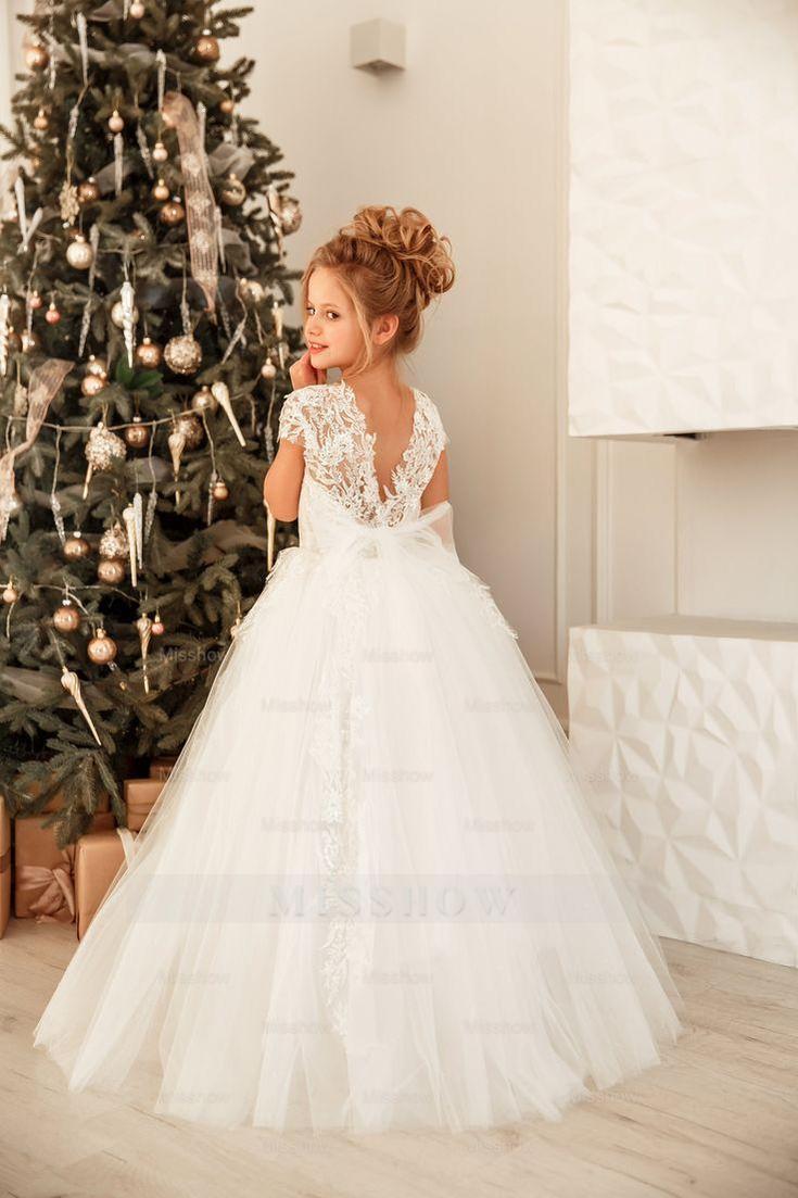 Lovely Long Princess Tulle Floor-length Flower Girl Dress