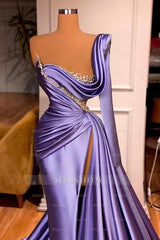 Luxury Mermaid Split Evening Dresses Beading Prom dresses