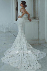 Mermaid Lace Wedding Dress Beautiful Sweetheart Bridal Wears leeve Decorations