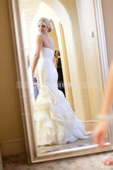 Mermaid Sleeveless Sweetheart Ruffless Wedding Dress