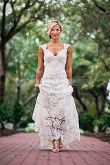 New Arrival Full Lace Wedding Dress Sleeveless Summer Bridal Wears