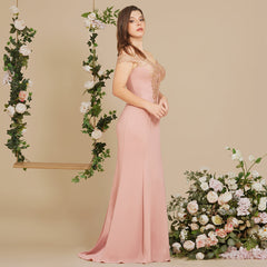 Off the Shoulder Gold Appliques Mermaid Evening Gowns Slim Prom Dress