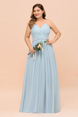Plus Size Bridesmaid Dress Sweetheart Floor Length A-line Maid of Honor Dress