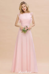 Romantic Sleeveless aline Bridesmaid Dress Garden Floor Length Simple Wedding Dress