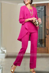 Simple Chiffon Mother Of The Bride Dresses Royal Blue Bridesmaid Jumpsuit