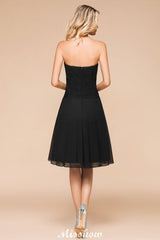 Sleeveless Black Tie Affair Special Occasion Dress Mini Bridesmaid Dress