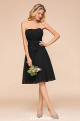 Sleeveless Black Tie Affair Special Occasion Dress Mini Bridesmaid Dress