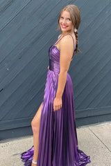 Sparkly Golden A Line Halter Neck Long Prom Dress with Keyhole Slit
