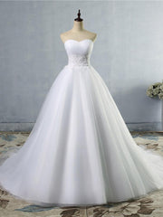 Strapless s Princess Wedding Dress Sleeveless Bridal Wears weep Train
