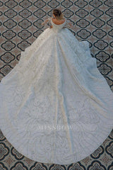 Stuning Luxus Long Sleeve Ball Gown Wedding Dresses Bridal Gown