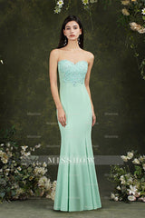 Sweetheart Floral Lace Tulle Mermaid Long Prom dress
