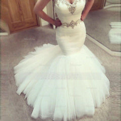 Sweetheart Mermaid Ruffles Wedding Dress