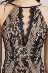 Unique V-Neck Sleeveless Mermaid Front-Split Tulle Prom Dresses with Appliques