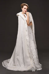 Warm Luxury Tulle Ivory Sleeveless Casual Cathedral Wedding Wraps