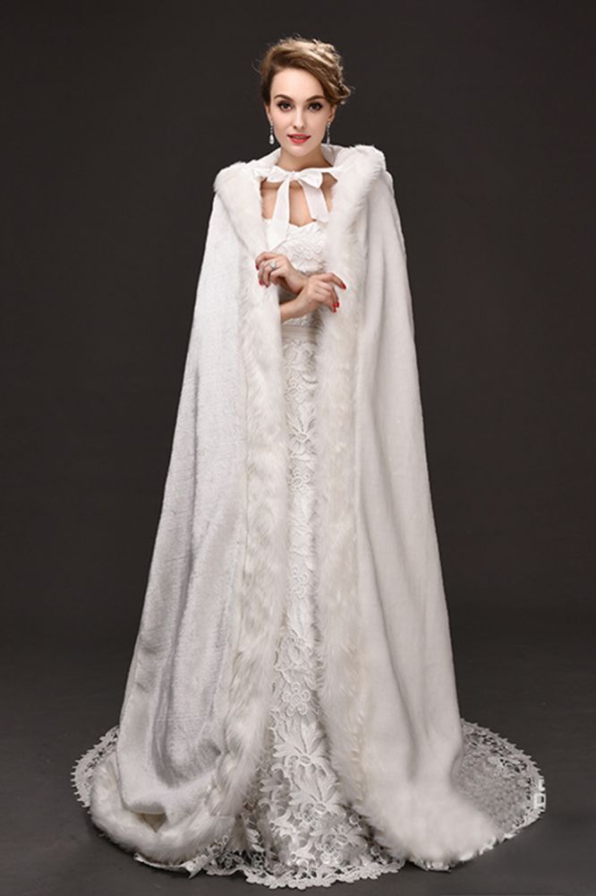 Warm Luxury Tulle Ivory Sleeveless Casual Cathedral Wedding Wraps