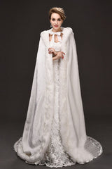 Warm Luxury Tulle Ivory Sleeveless Casual Cathedral Wedding Wraps