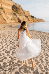 White Sleeveless A-line Strapless Flower Girls Dress With Lace