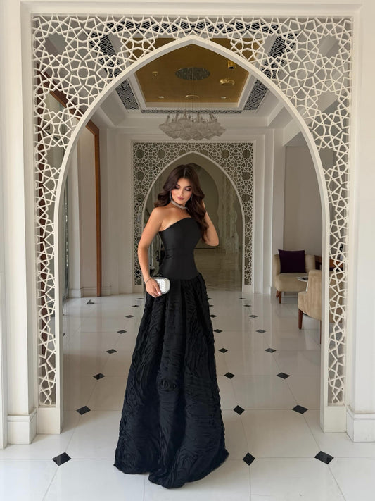 black formal dress for wedding