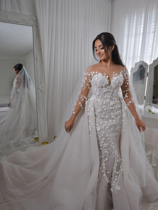 Long Sleeve Wedding Dresses, Lace & Tulle: How to Get a Custom-Fit Designer Look for Less Online