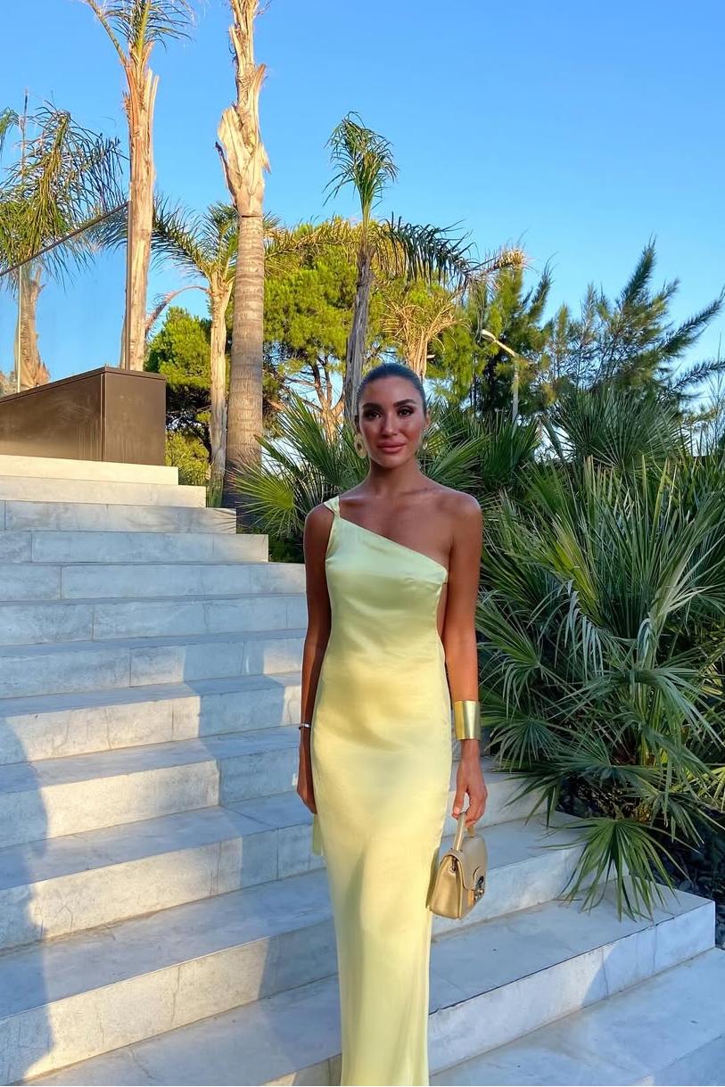 One Shoulder Backless Sleeveless Long Formal Dress With Pleated