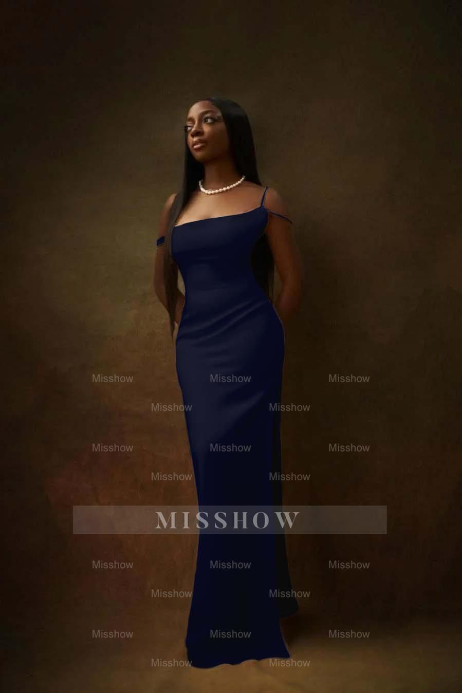 One Shoulder Sleeveless Split Long Formal Dress With Pleated Beading