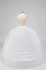 10 Hoop Tulle Ball Gown Petticoat Floor Length Crinoline Underskirt for Quinceanera Dress