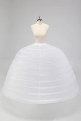 10 Hoop Tulle Ball Gown Petticoat Floor Length Crinoline Underskirt for Quinceanera Dress