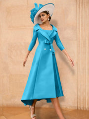 A Line Princess Long Sleeves Mother Of The Bride Dresses With Bowknot