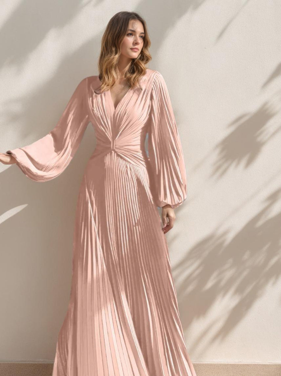 A Line Princess V Neck Mother Of The Bride Dresses With Ruched