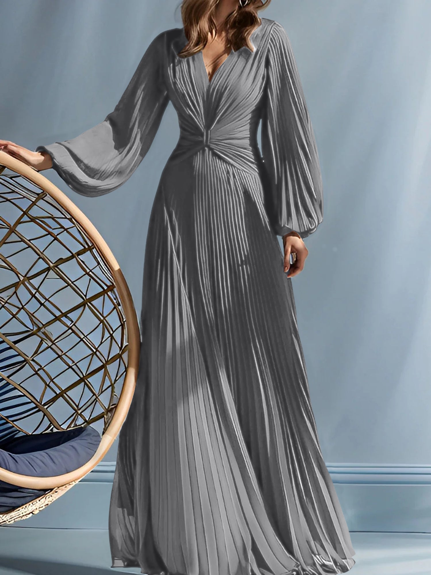 A Line Princess V Neck Mother Of The Bride Dresses With Ruched