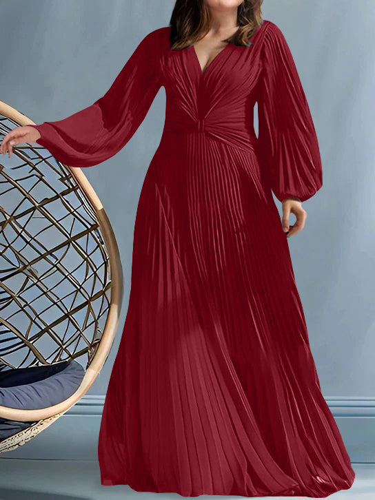 A Line Princess V Neck Plus Size Mother Of The Bride Dresses With Ruched