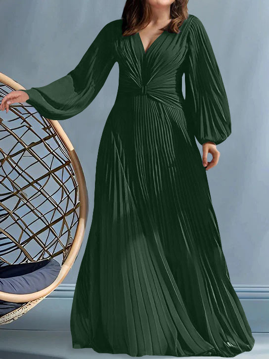 A Line Princess V Neck Plus Size Mother Of The Bride Dresses With Ruched
