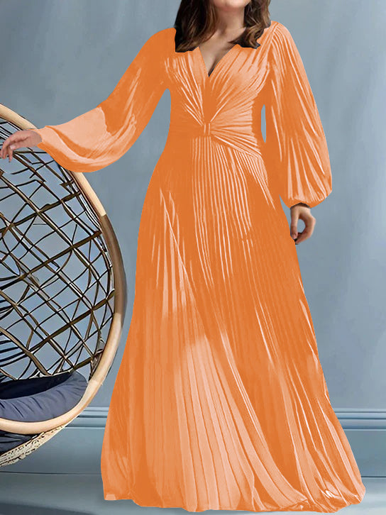 A Line Princess V Neck Plus Size Mother Of The Bride Dresses With Ruched
