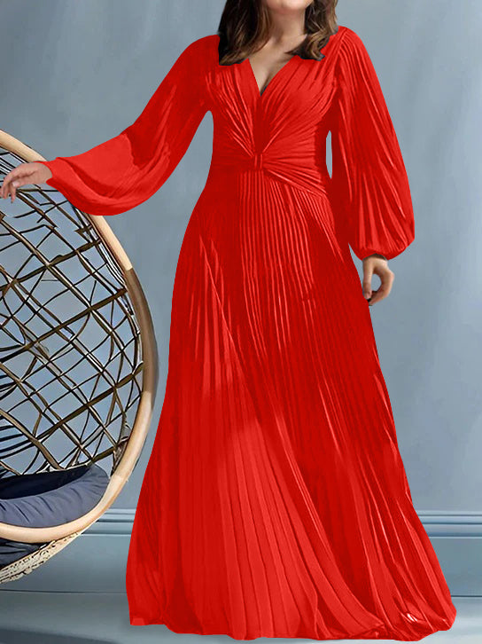 A Line Princess V Neck Plus Size Mother Of The Bride Dresses With Ruched