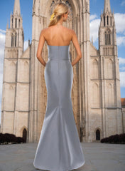 Trumpet Mermaid Strapless Sleeveless Floor Length Mother Of The Bride Dresses With Bowknot