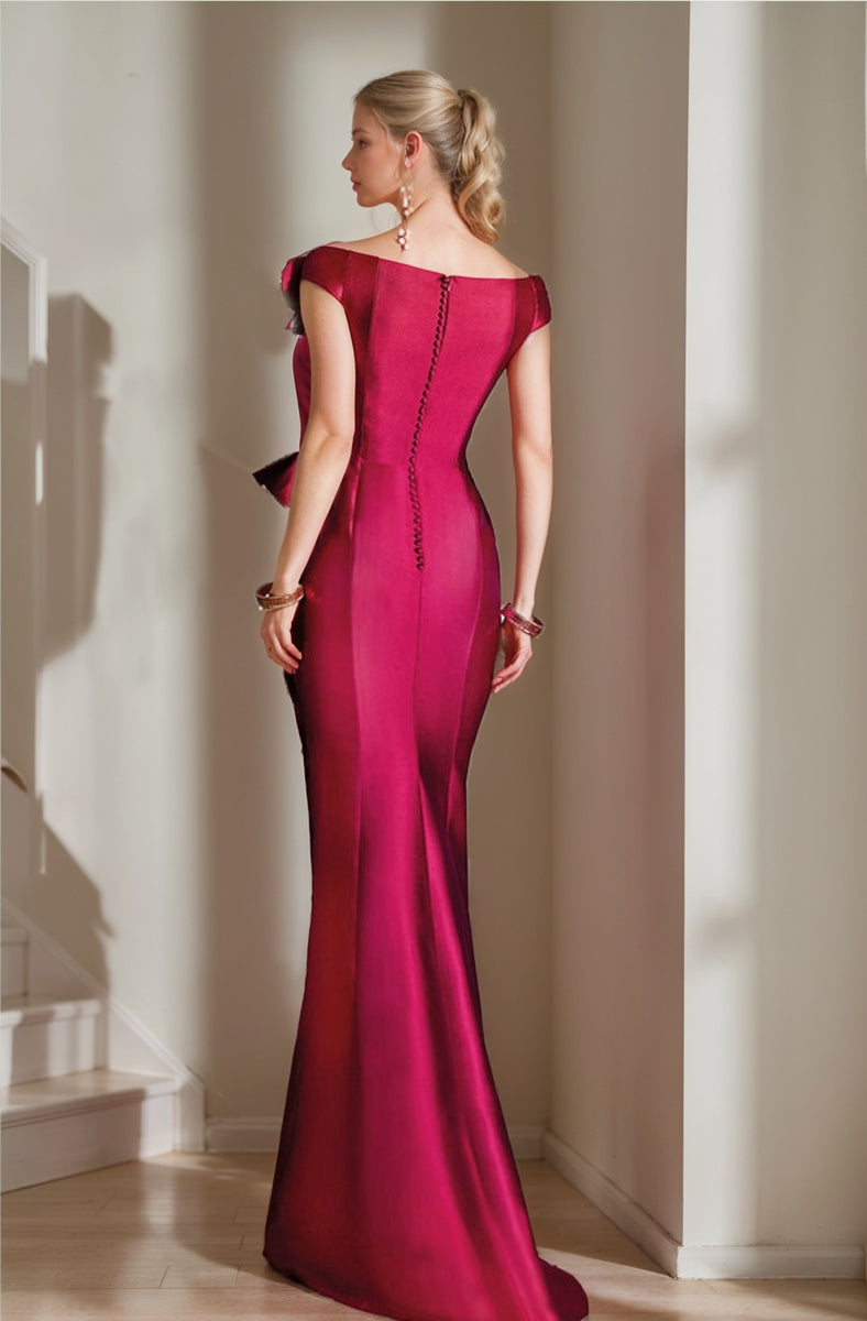 Trumpet Mermaid Off The Shoulder Mother Of The Bride Dresses With High Split