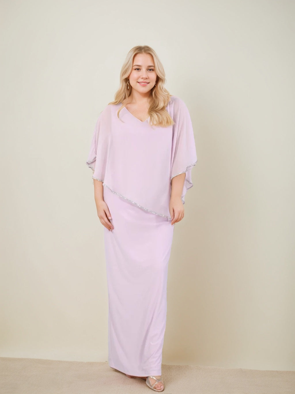 Sheath Column 3 4 Length Sleeves Floor Length Mother Of The Bride Dresses