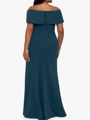 Trumpet Mermaid Off The Shoulder Sleeveless Floor Length Plus Size Mother Of The Bride Dresses
