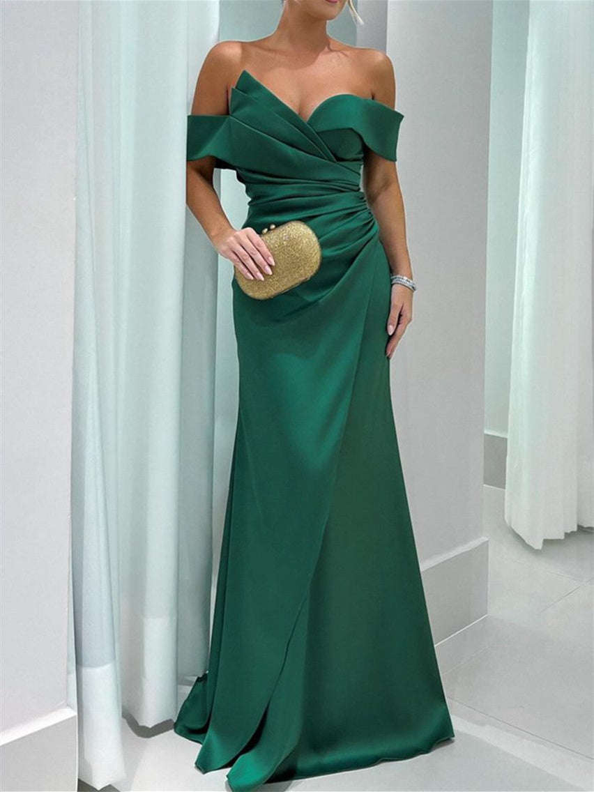 Mermaid Trumpet Sweetheart Sleeveless Floor Length Mother Of The Bride Dresses With Pure Color