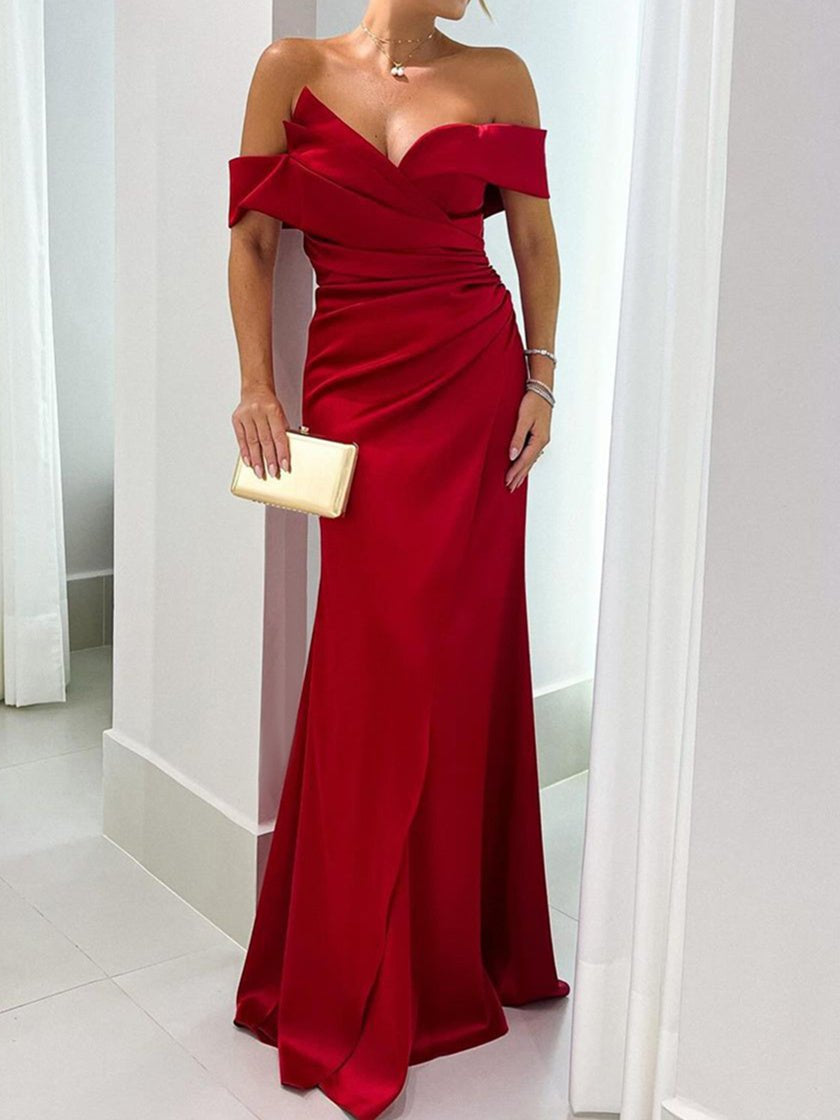 Mermaid Trumpet Sweetheart Sleeveless Floor Length Mother Of The Bride Dresses With Pure Color