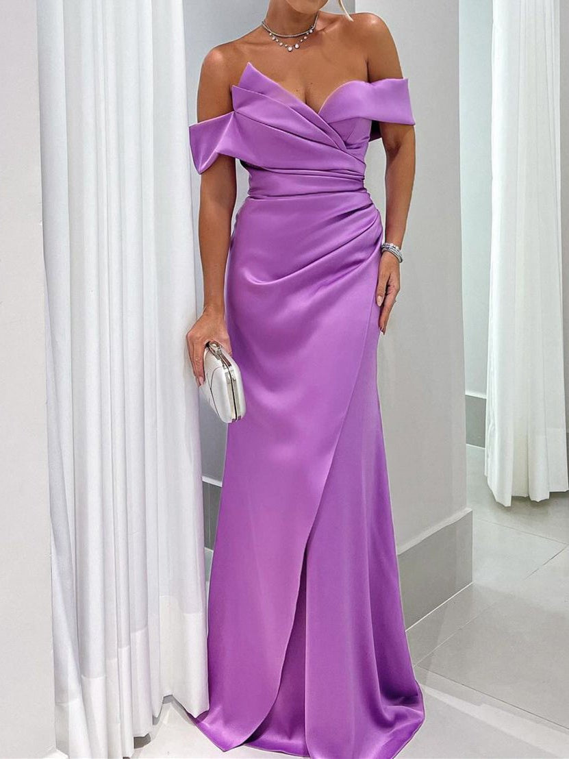 Mermaid Trumpet Sweetheart Sleeveless Floor Length Mother Of The Bride Dresses With Pure Color