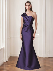 Trumpet Mermaid One Shoulder Sleeveless Floor Length Mother Of The Bride Dresses