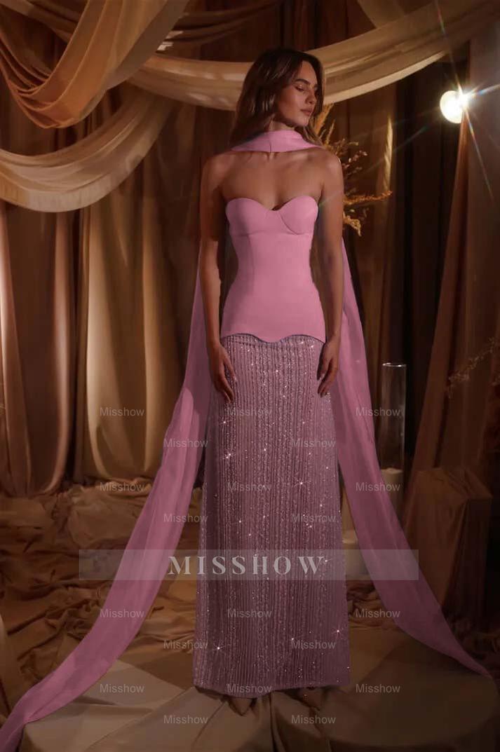 Sweetheart Strapless Sleeveless Long Formal Dress With Beading