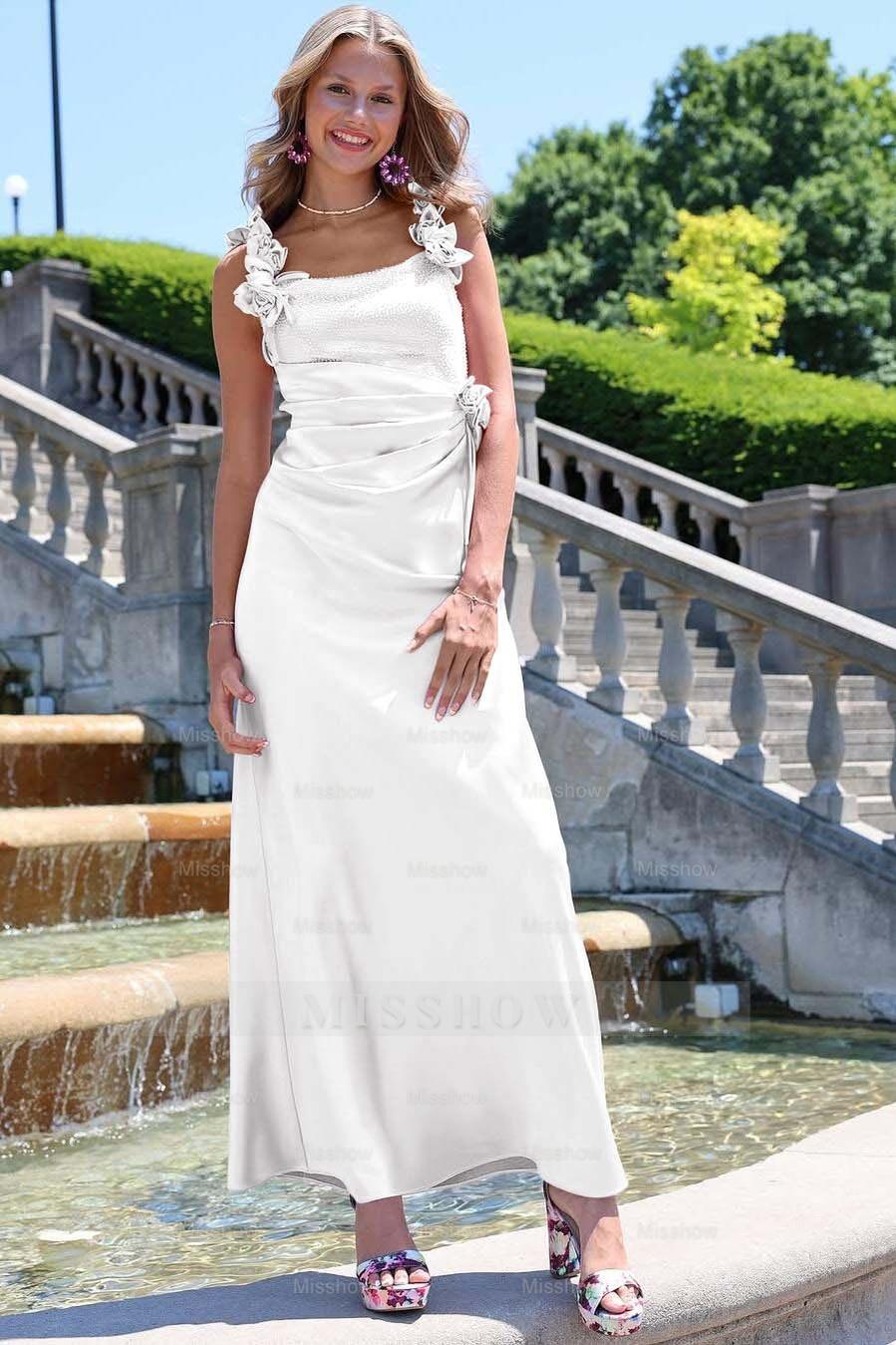 Charming Sleeveless Straps Mermaid Long Formal Dress With Pleated