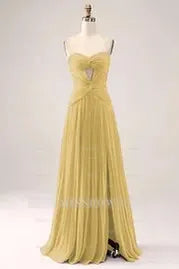 Gorgeous Fuchsia Strapless Cut Out Draped Pleated Formal Dress