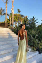 One Shoulder Backless Sleeveless Long Formal Dress With Pleated