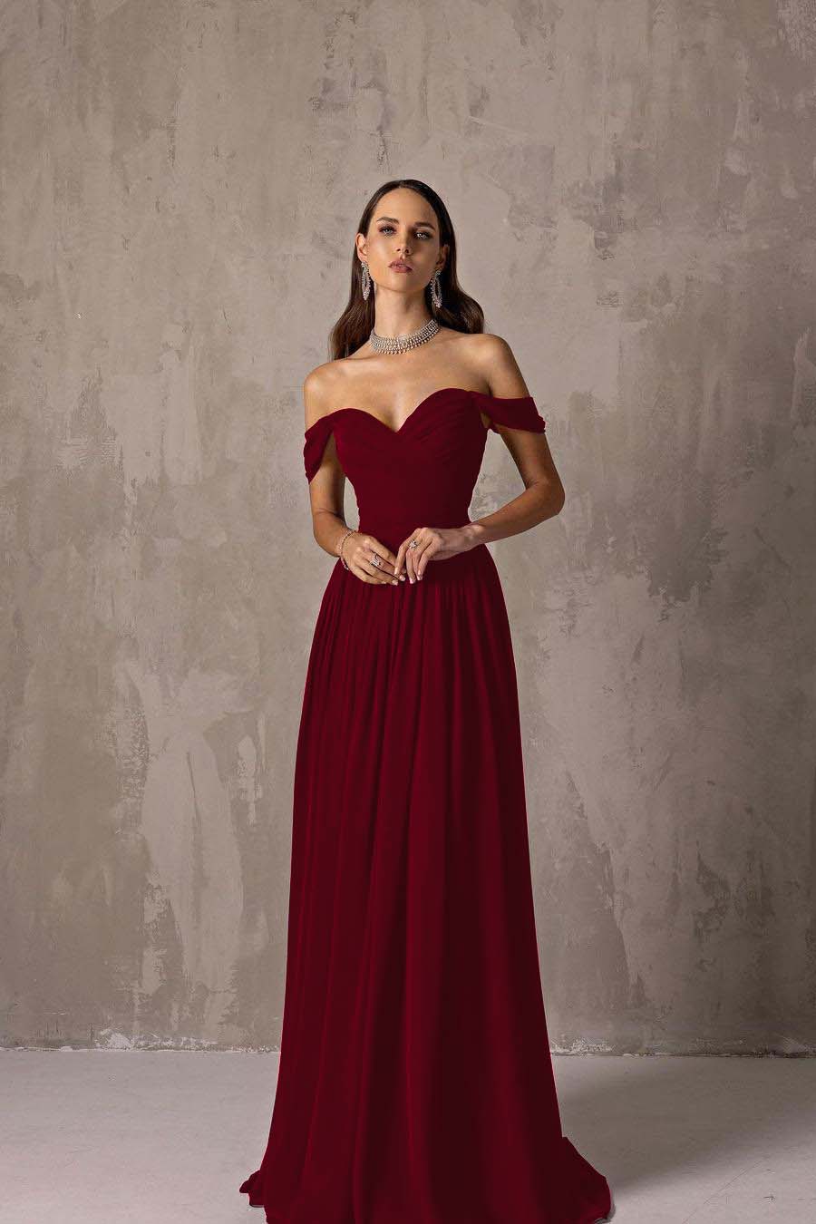 Off the Shoulder Strapless Sleeveless Long Formal Dress With Ruffles